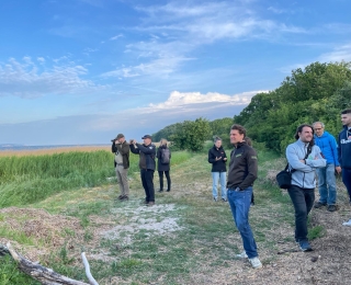 Conference participants on a tour of the island of Vilm