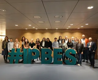 Die Teilnehmenden tauschten sich im Bonner UN-Campus u.a. mit Vertretern von IPBES aus.