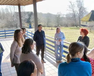 Teilnehmer*innen des Klaus Töpfer Fellowships auf der Insel Vilm