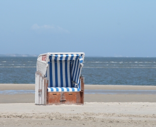 Strandkorb am Strand von Amrum